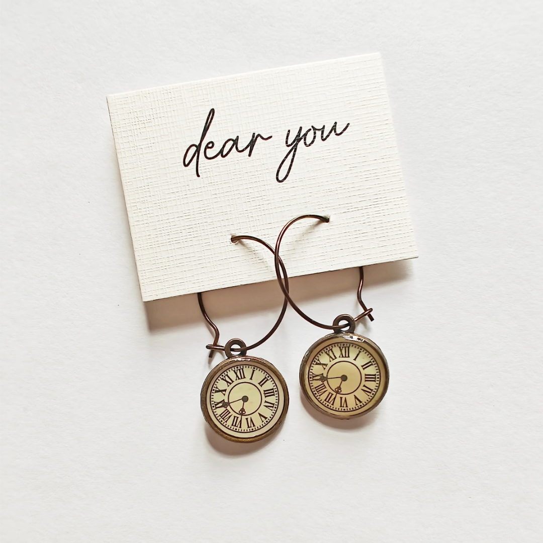 Clock earrings