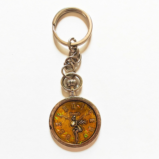 Vintage pocket watch keyring