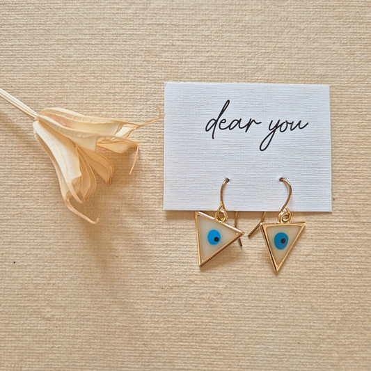 Evil eye earrings