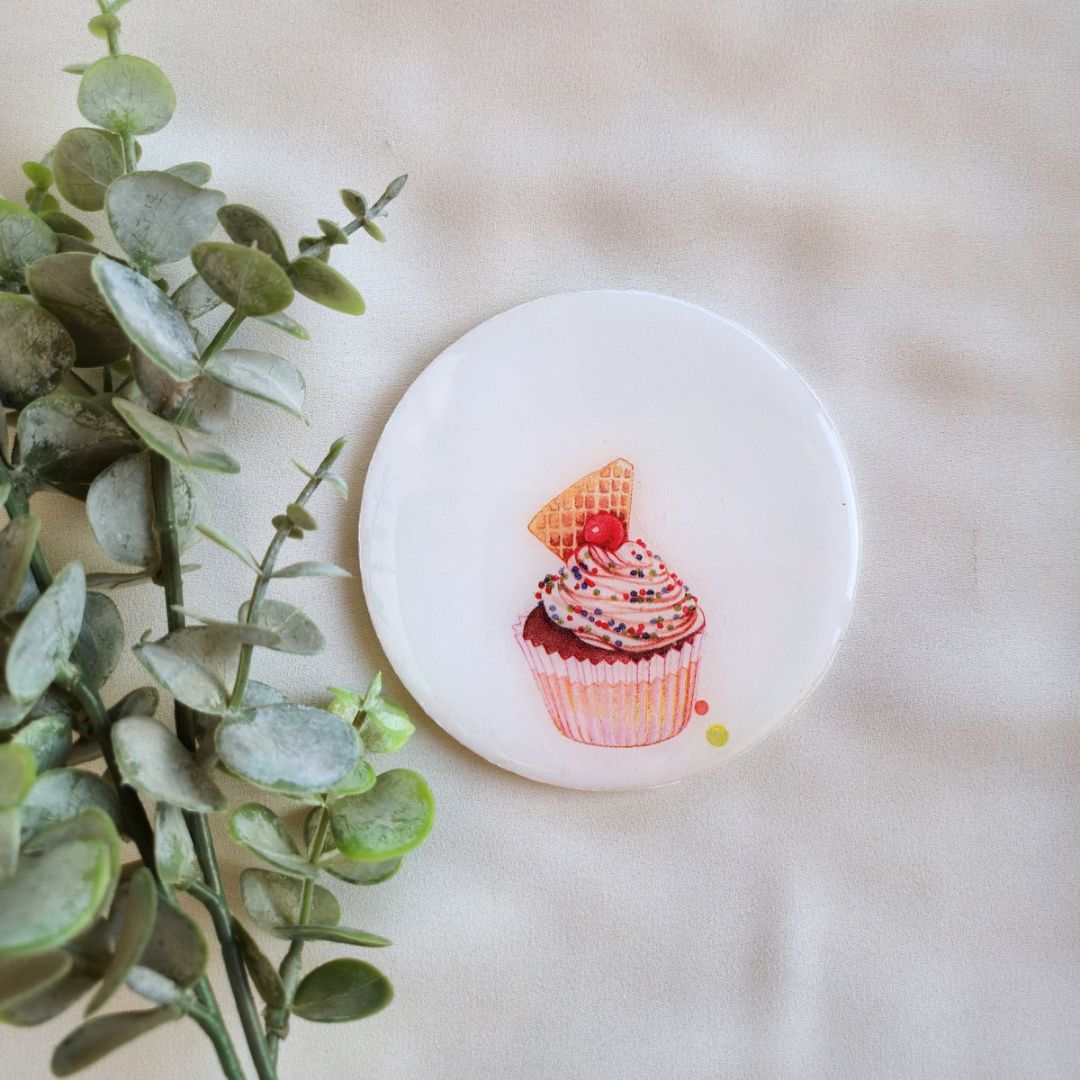 Cupcakes resin coasters
