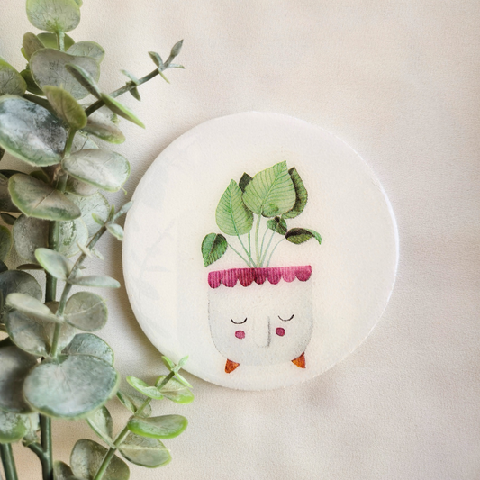 Plant resin coasters