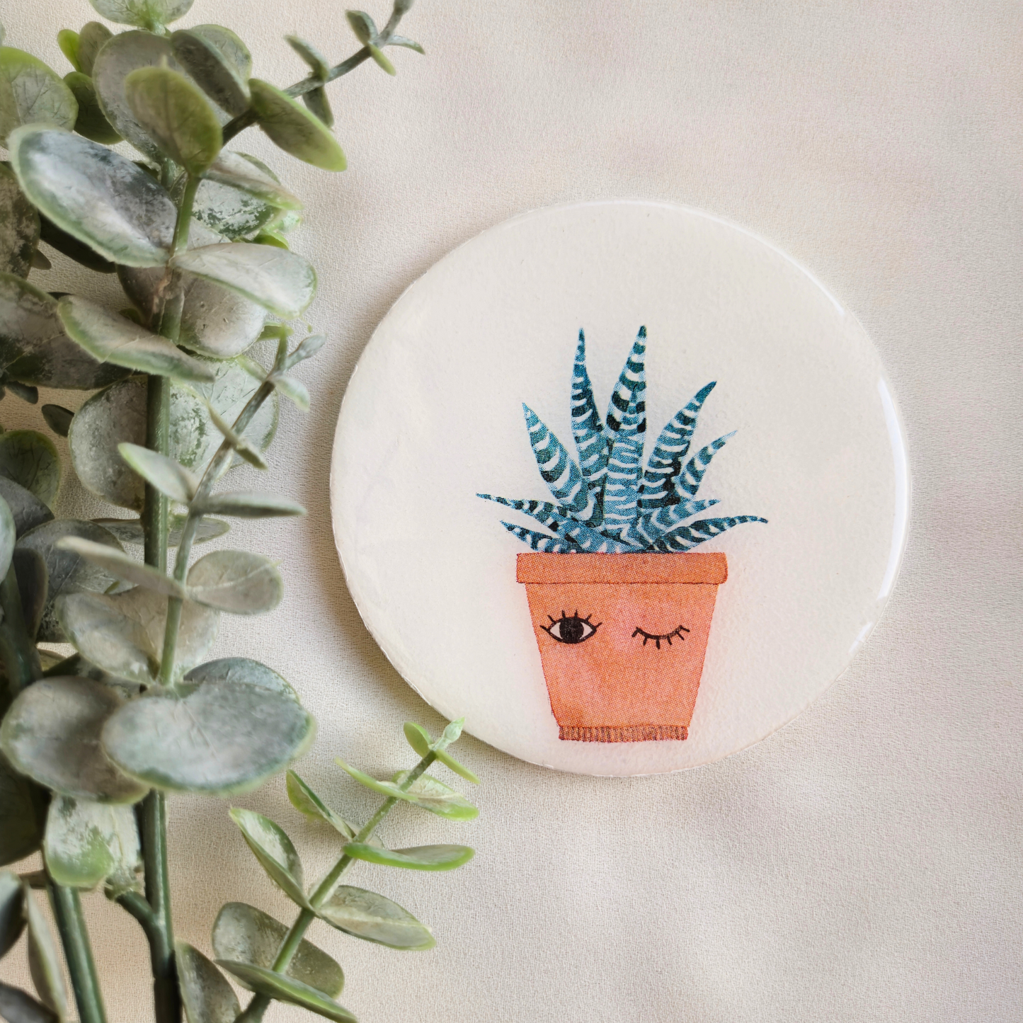 Plant resin coasters