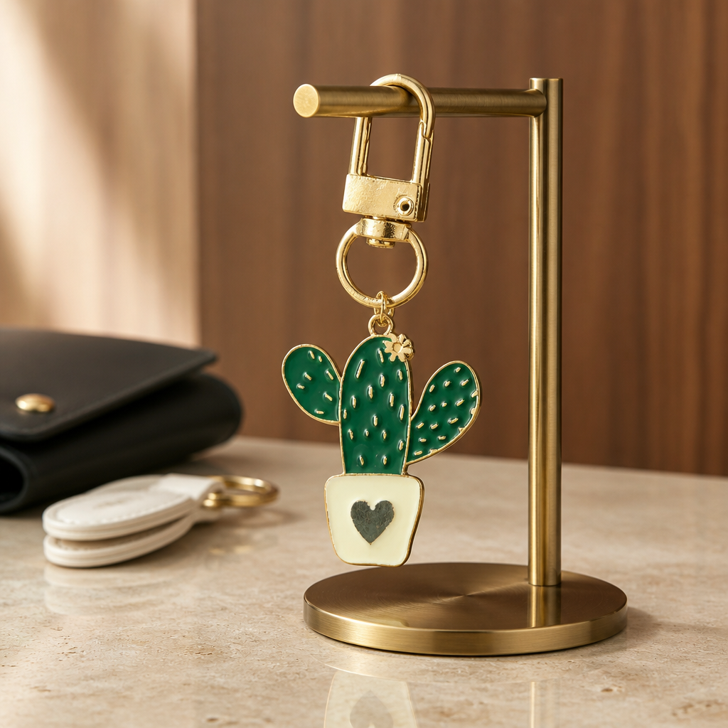 Cactus bag charm