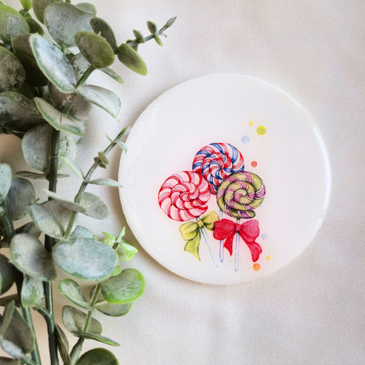 Candy resin coasters