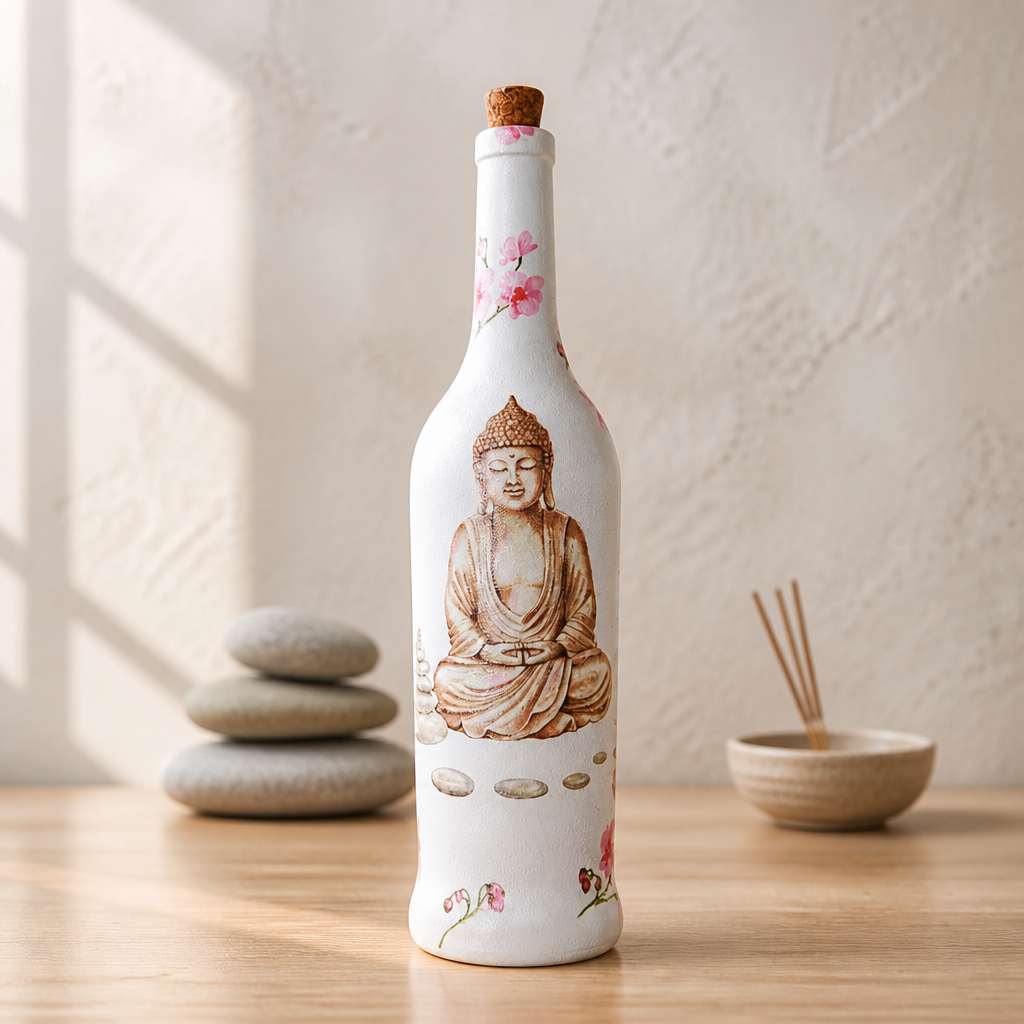 Buddha bottle art