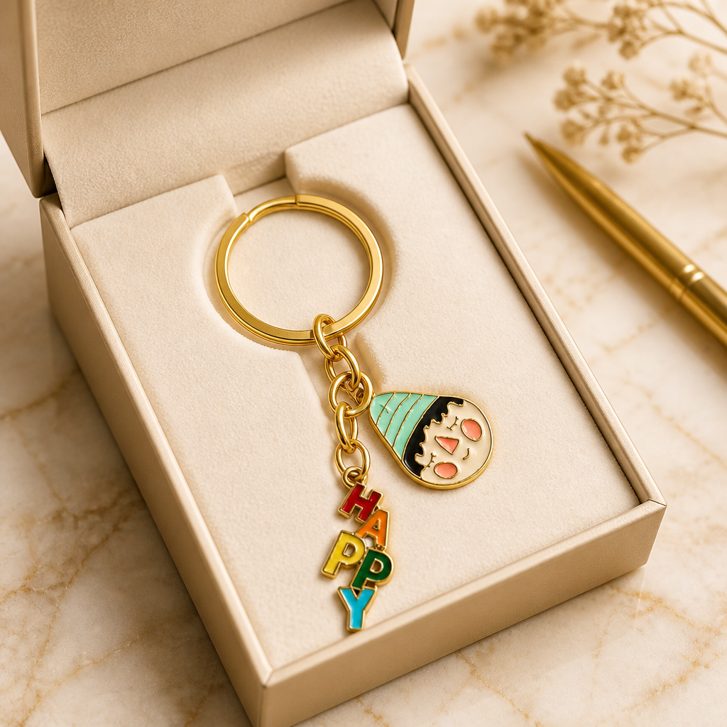 Choose happy keyring