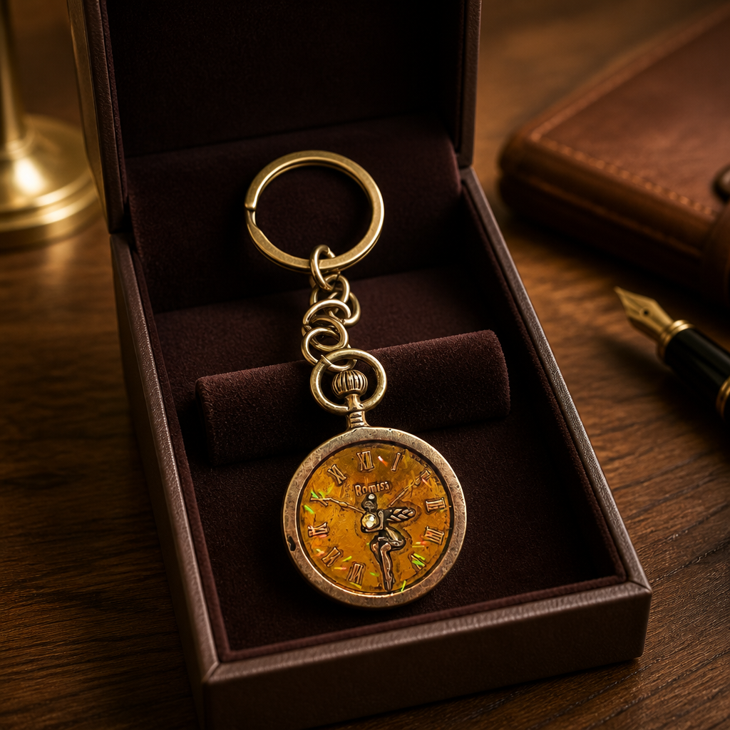 Vintage pocket watch keyring