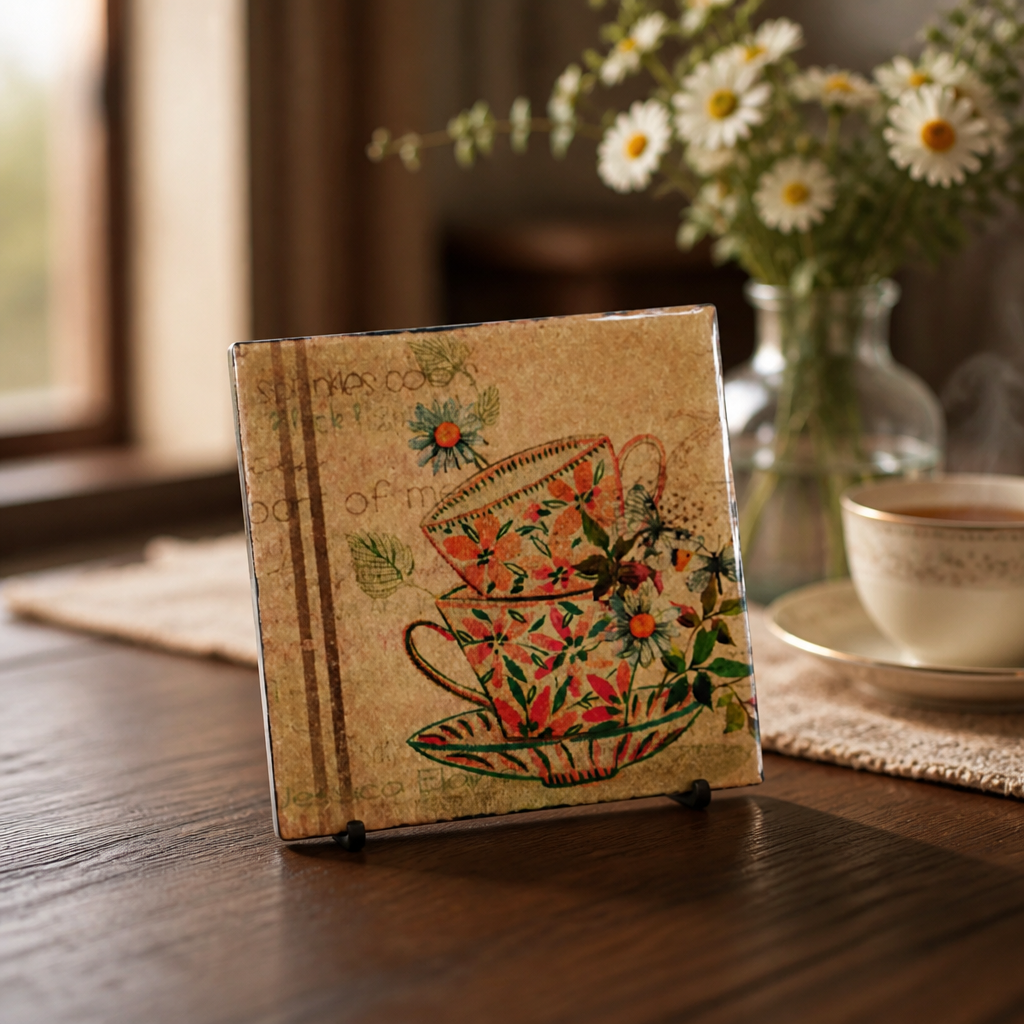 Tea time resin coasters