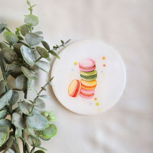 Macaron resin coasters