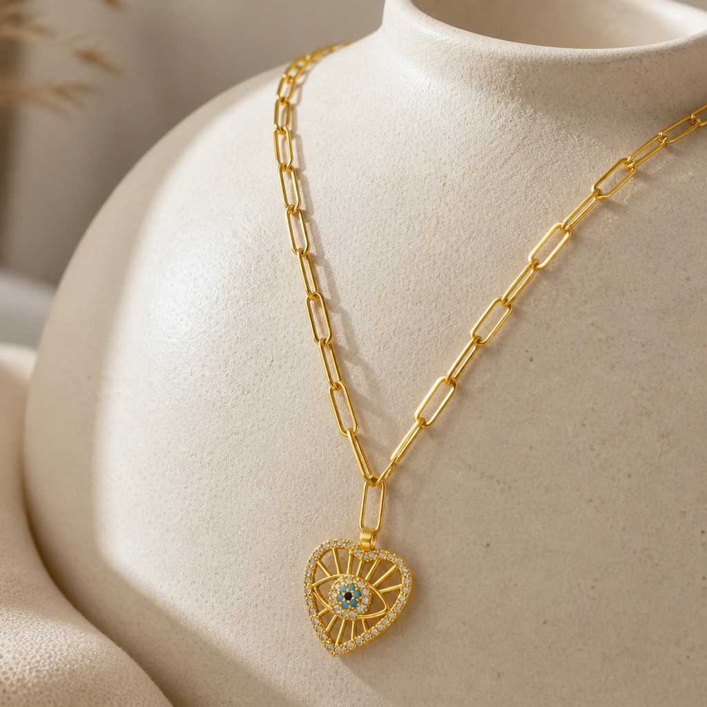 Evil eye locket (B)