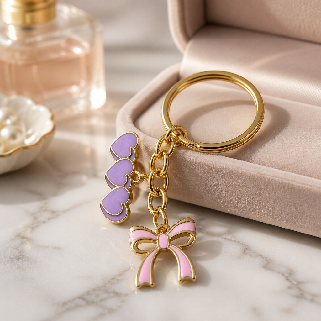 Pretty pastels keyring