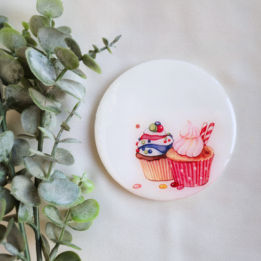 Cupcakes resin coasters