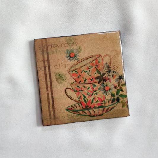 Tea time resin coasters