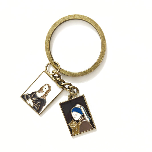 Famous paintings keyring