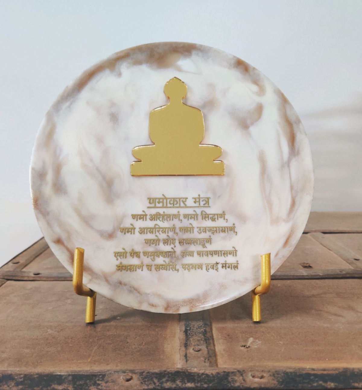 Namokar mantra frame (round, 8'')