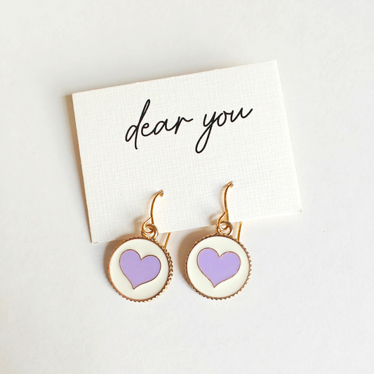 Pastel heart earrings