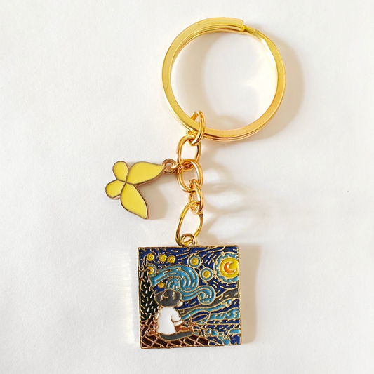 Van Gogh starry night keyring