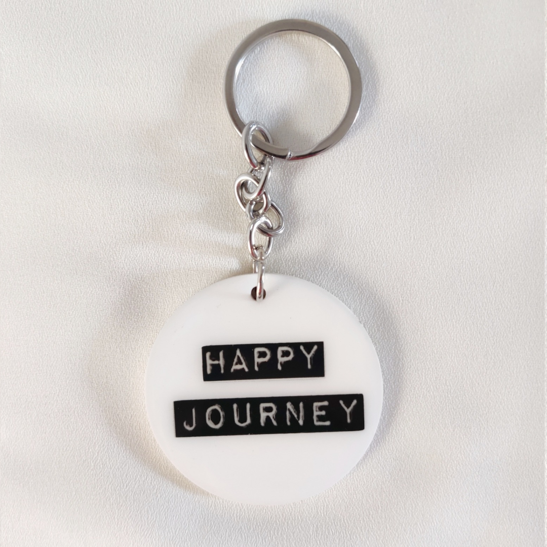 Happy journey keyring