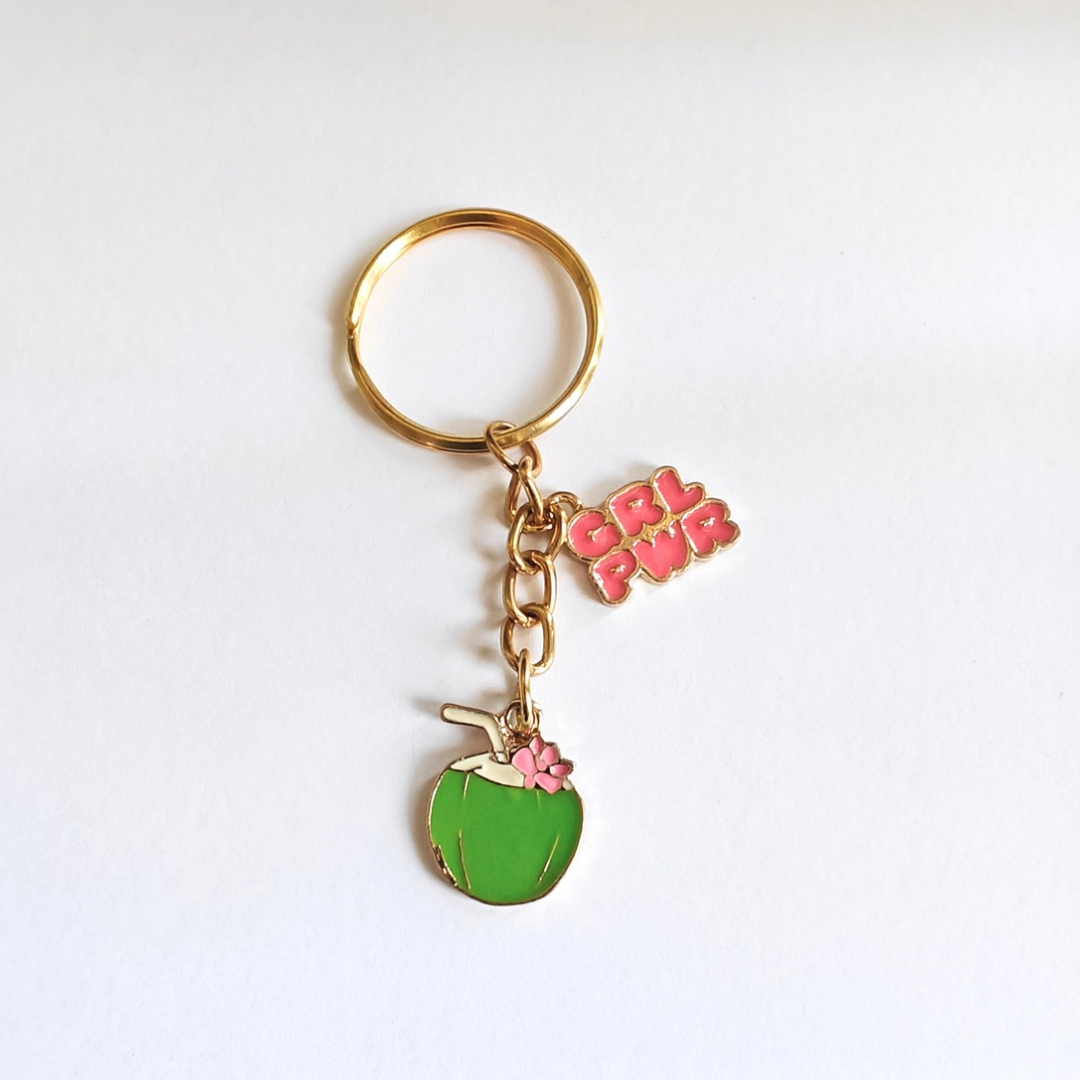 Tropical queen keyring