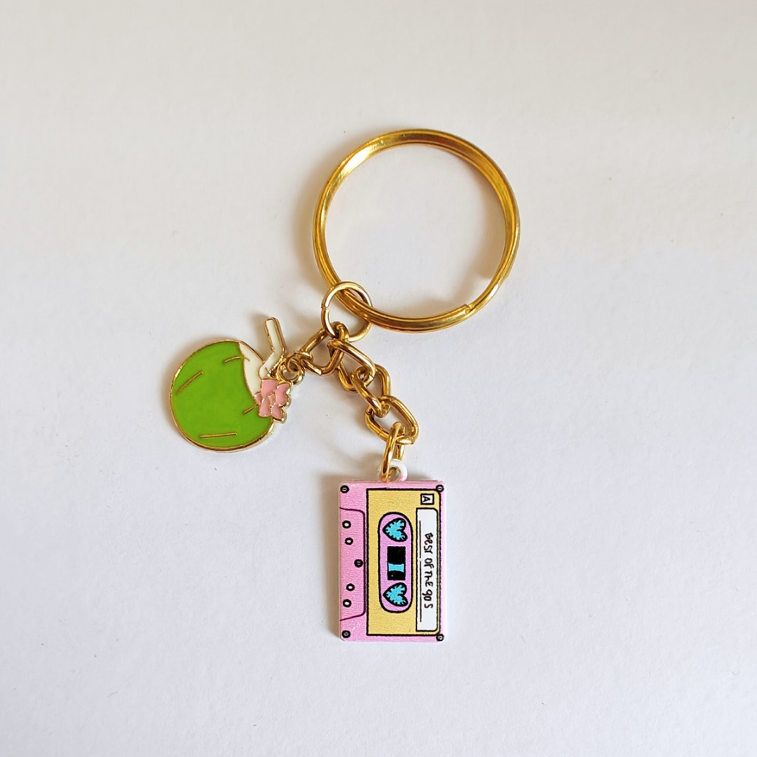 Summer mixtape keyring