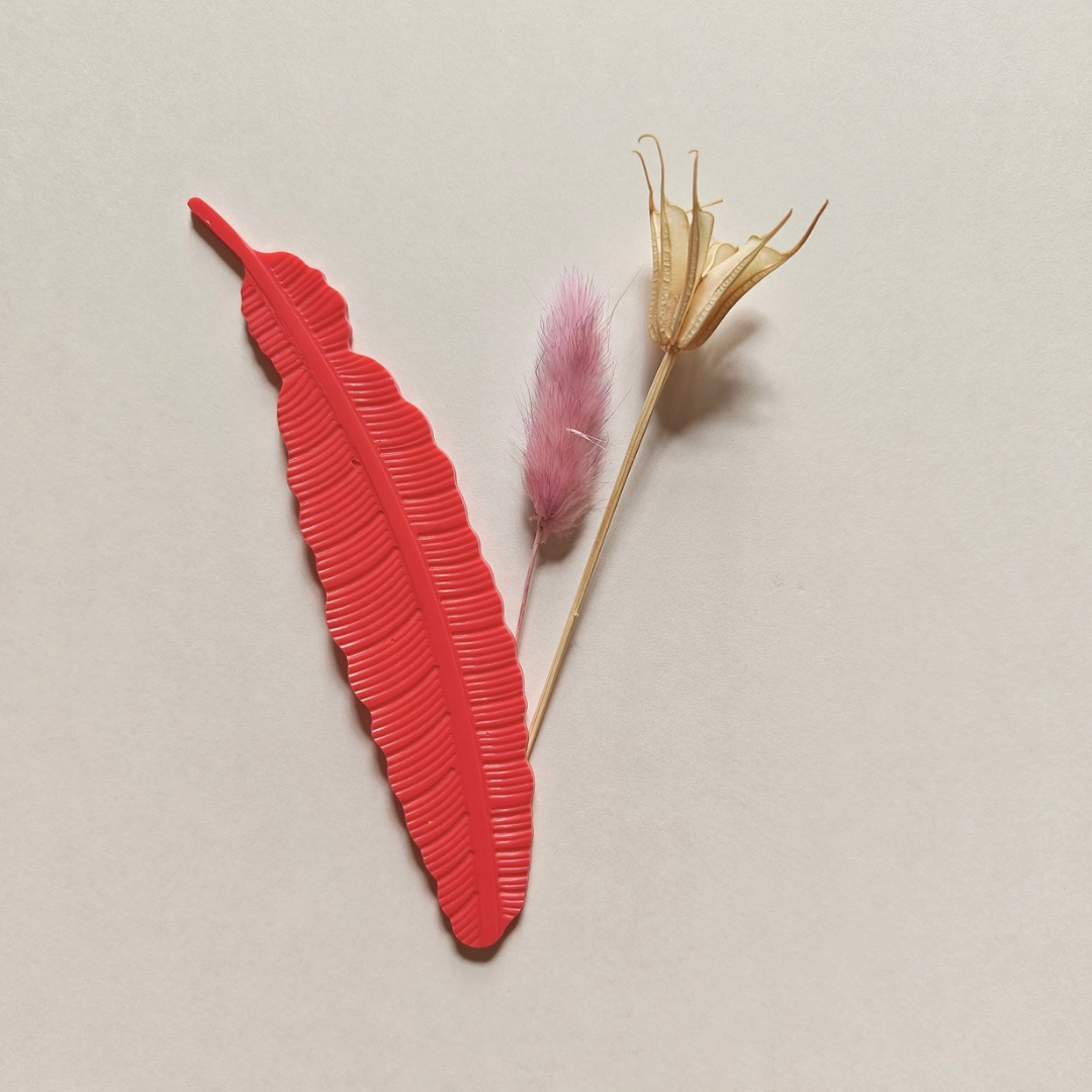 Red feather bookmark