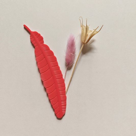 Red feather bookmark