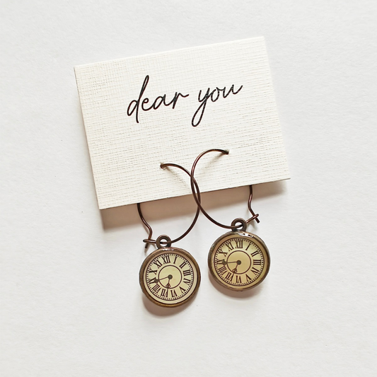 Clock earrings