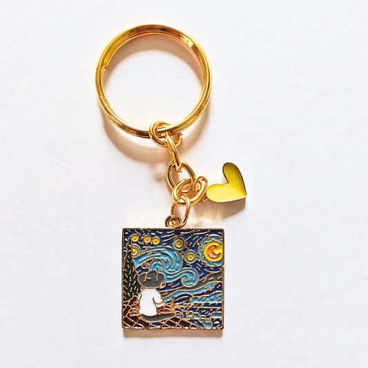 Van Gogh starry night keyring