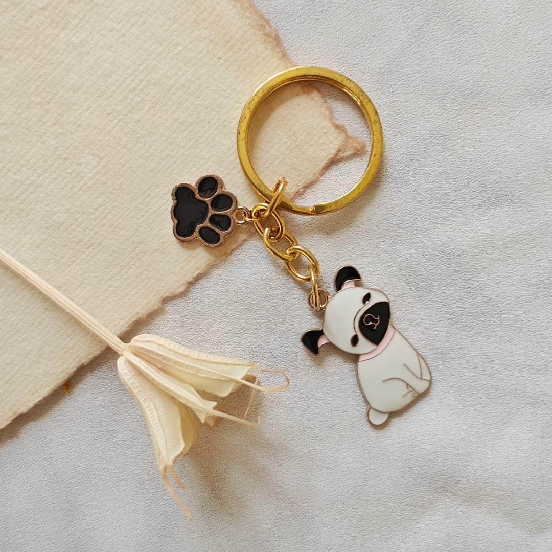 Dog lover keyring