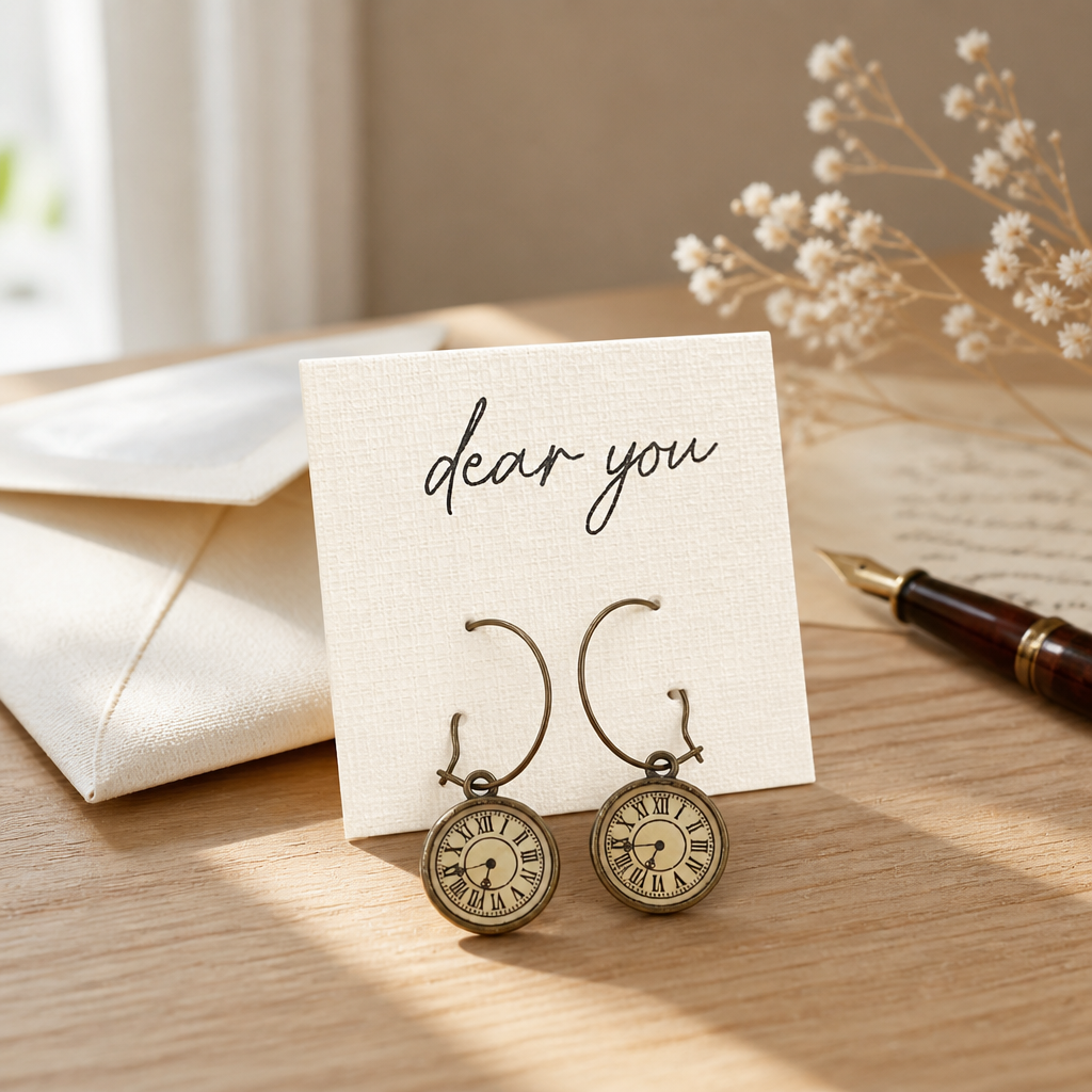 Clock earrings