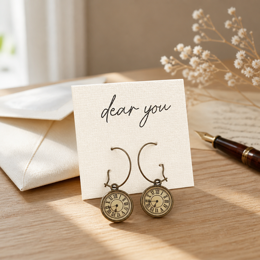 Clock earrings