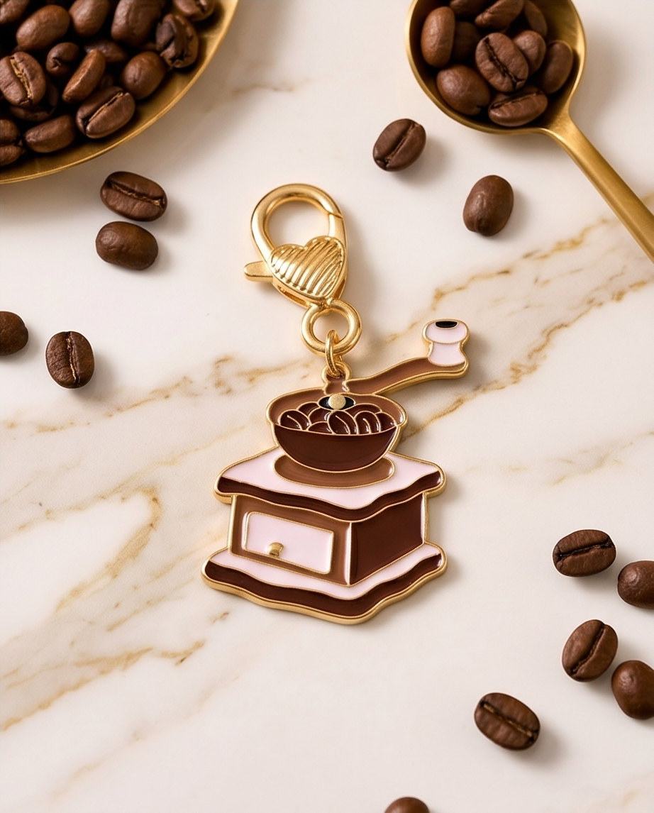 Coffee time bag charms