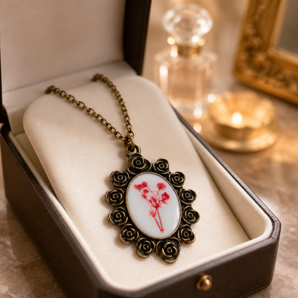Flower design vintage locket