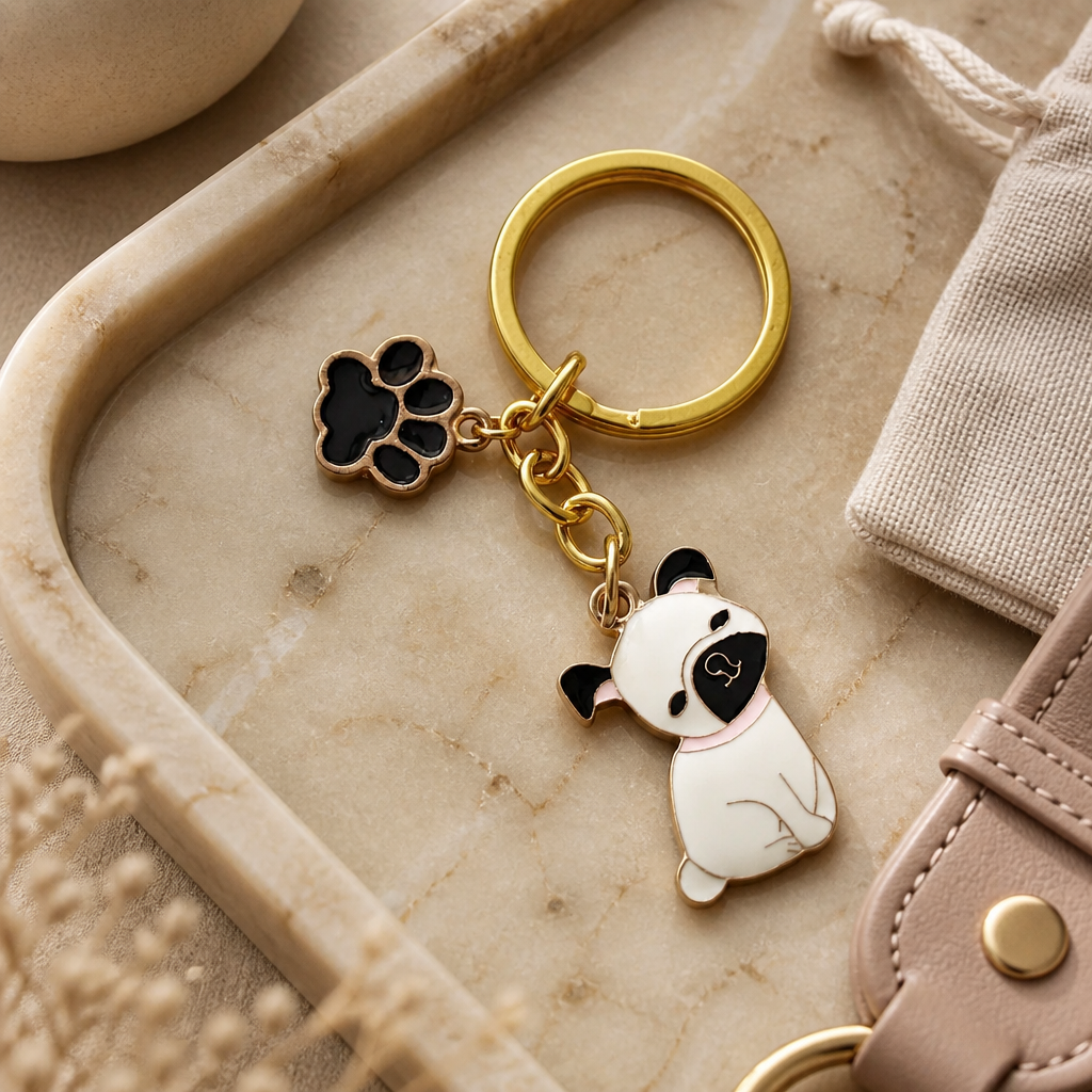 Dog lover keyring