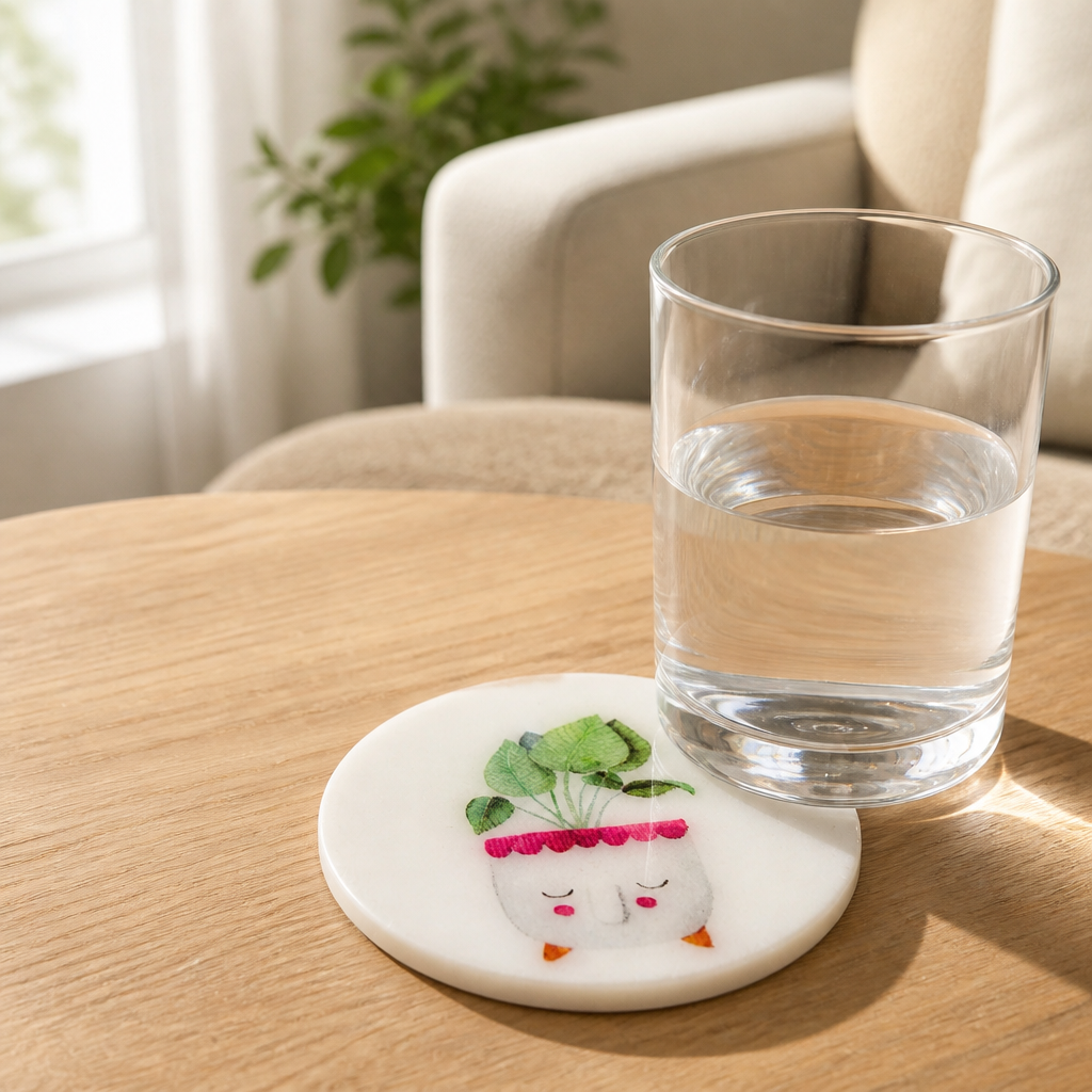 Plant resin coasters