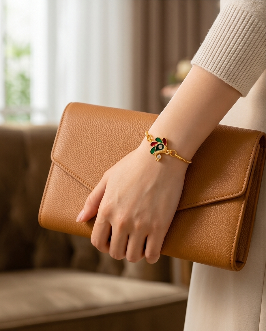 Peacock bracelet