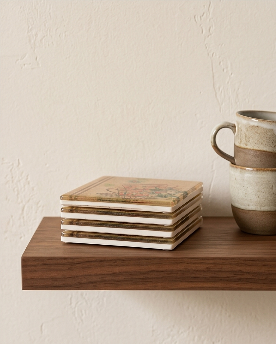 Tea time resin coasters