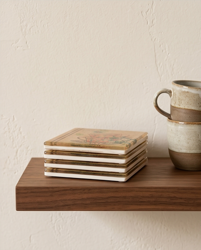Tea time resin coasters