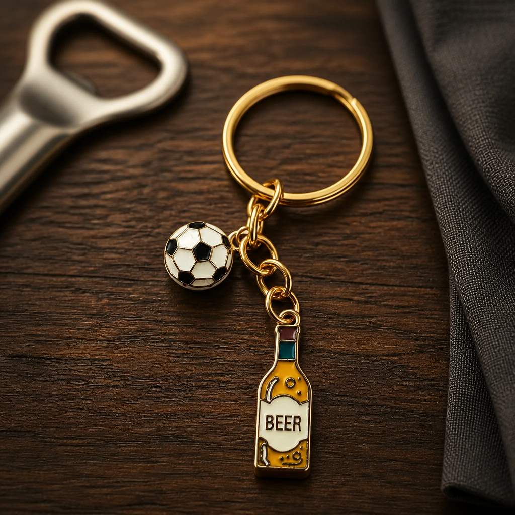 Beer chugger keyring