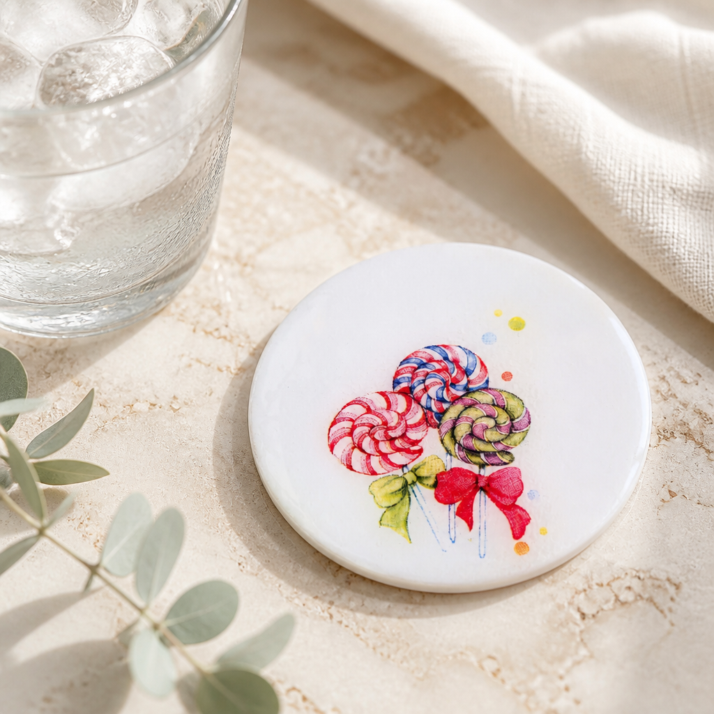 Candy resin coasters