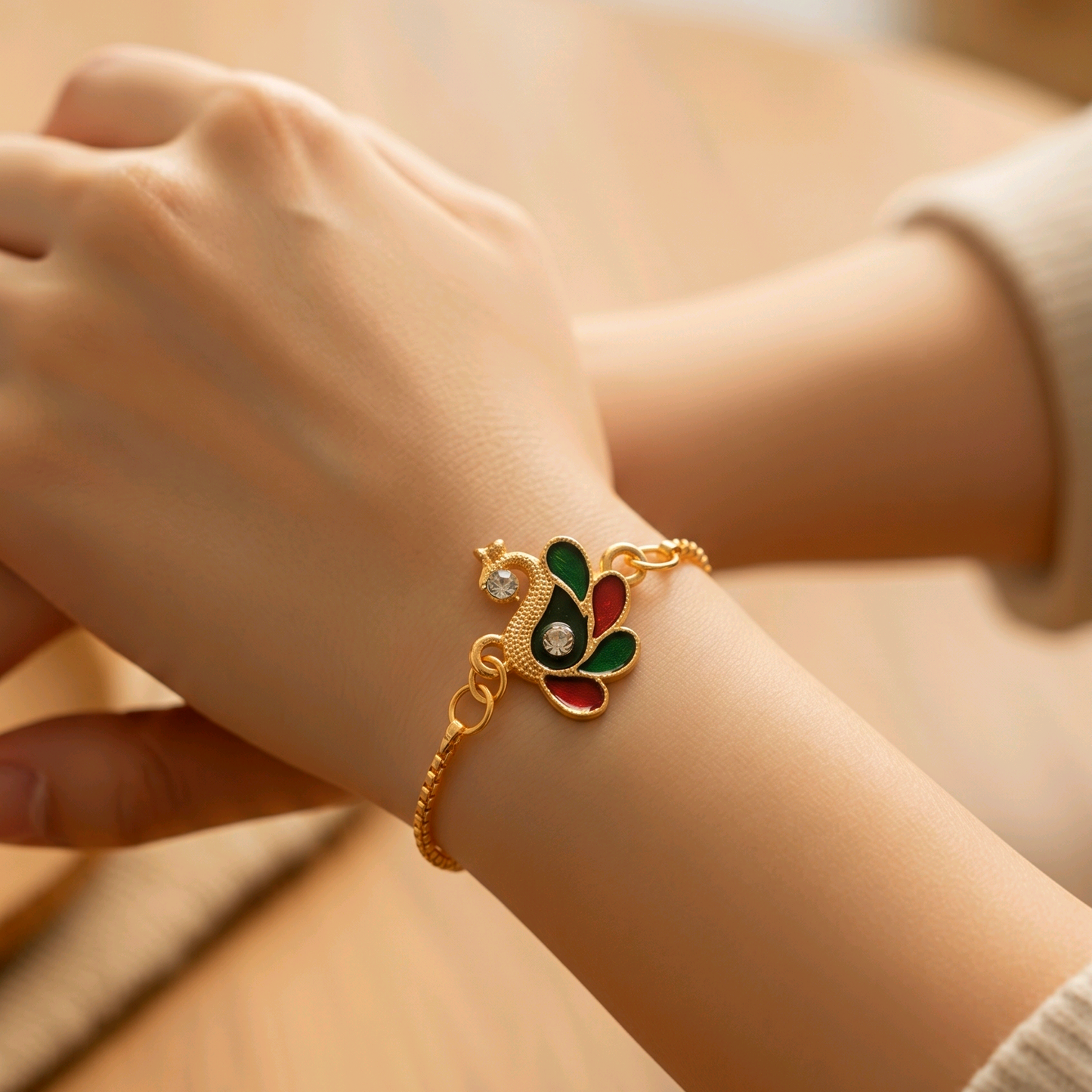 Peacock bracelet
