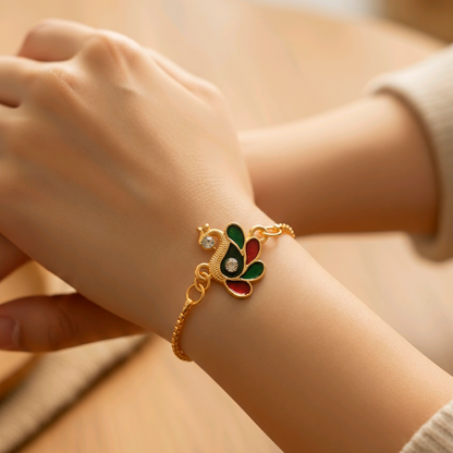 Peacock bracelet