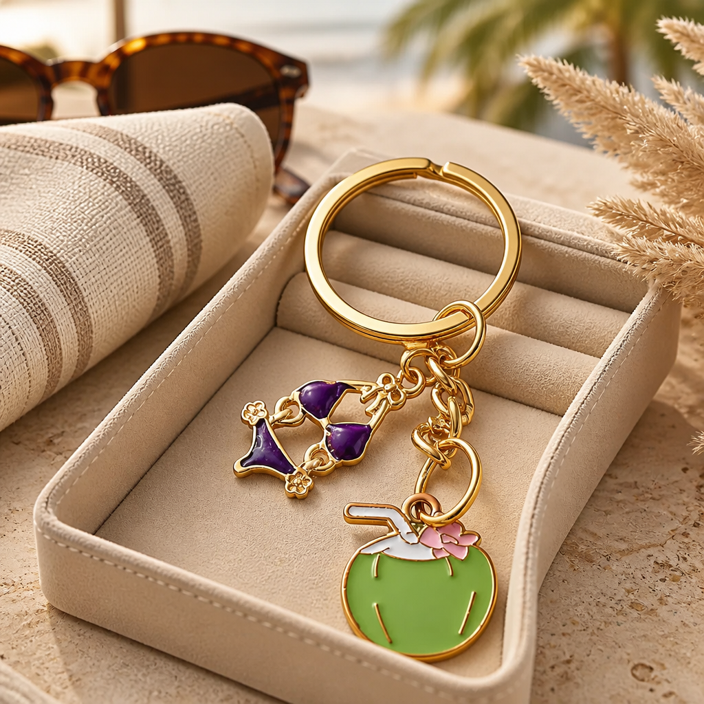 Beach bum keyring