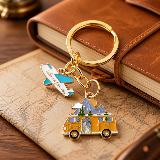 Globe trotter keyring