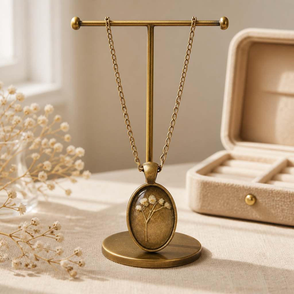 White gypsy vintage locket