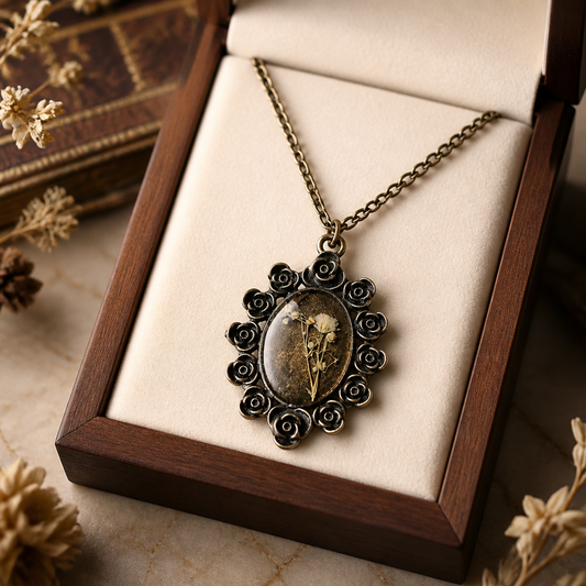 Flower design vintage locket