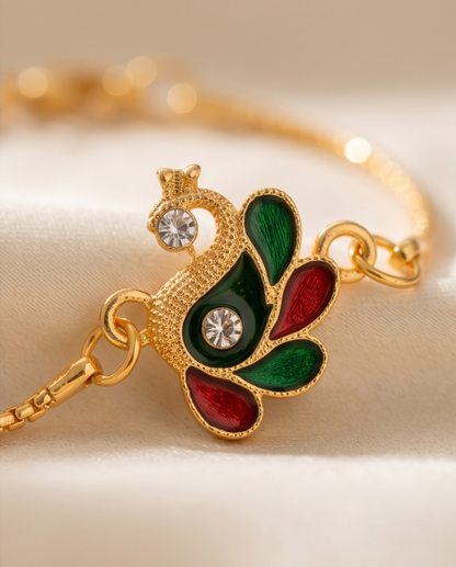 Peacock bracelet