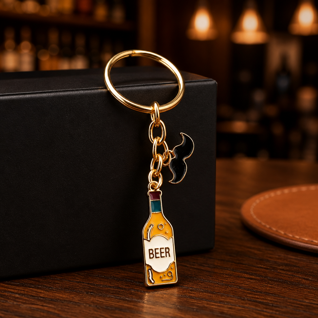 Beer chugger keyring