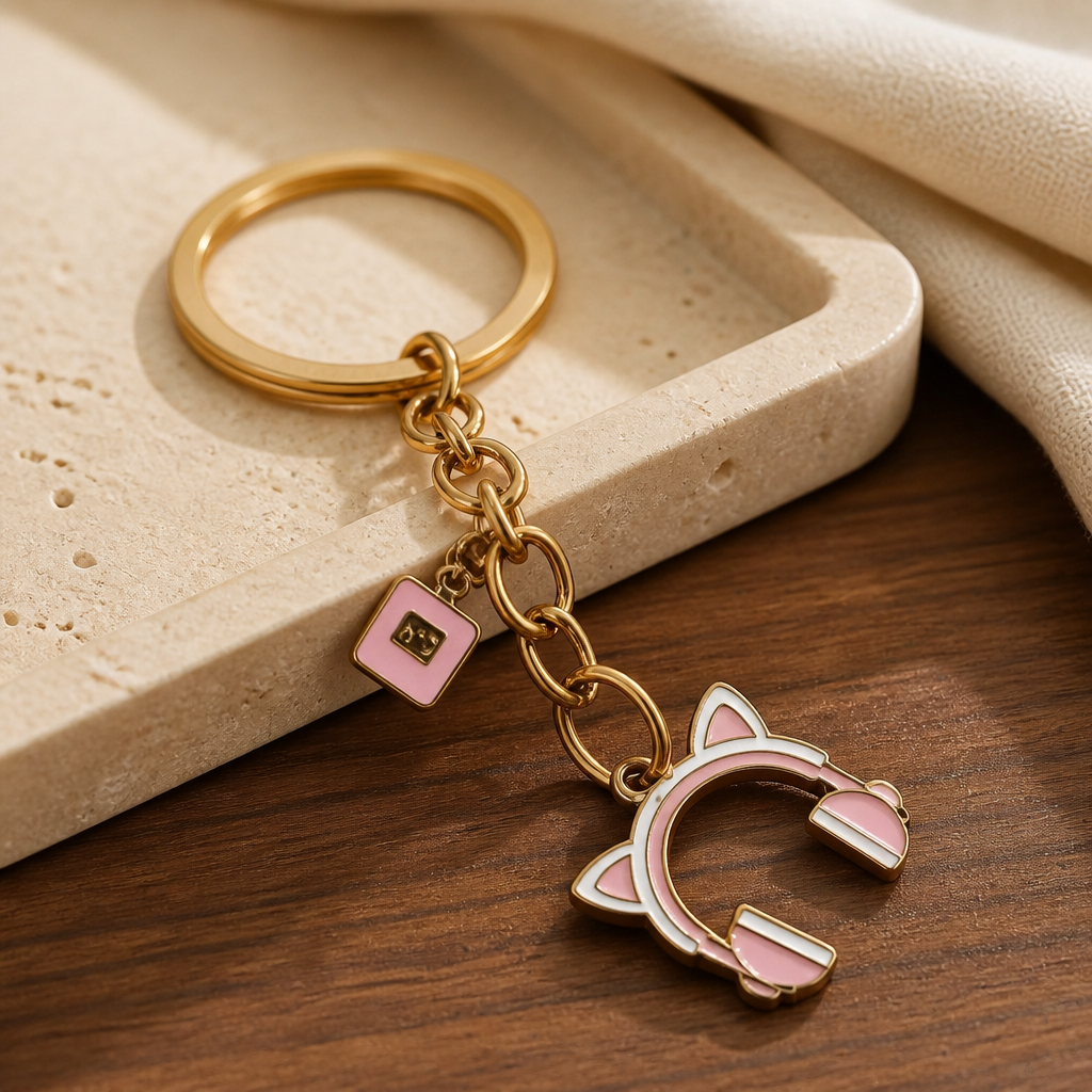 Barbiecore keyring