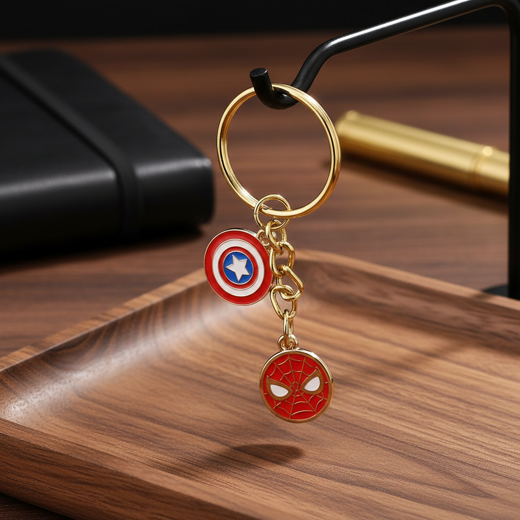 Superhero mania keyring